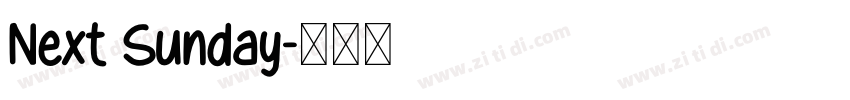 Next Sunday字体转换